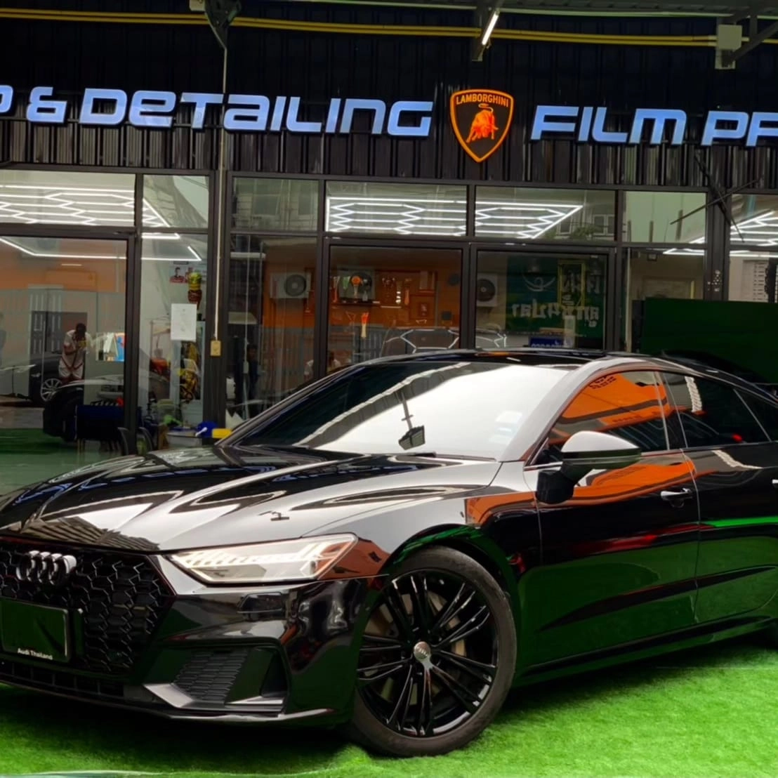 Audi luxury car parked