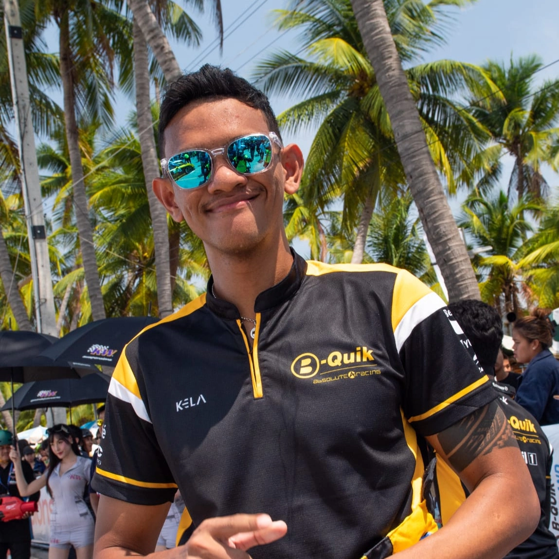 Boulevard with luxury vehicles